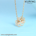 44173 collier en chaîne en or bijoux xuping mode 18k délicat type de fleur pendentif en plaqué or collier de bijoux